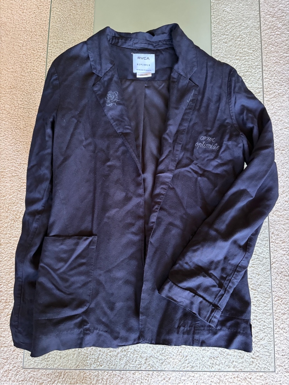 💜 RVCA Light Blazer Jacket Casual Black